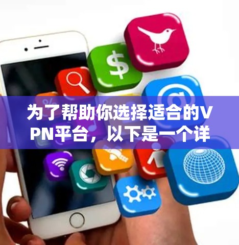 为了帮助你选择适合的VPN平台,以下是一个详细的指南,涵盖选择、了解、比较和购买等步骤 为了帮助你选择适合的VPN平台,以下是一个详细的指南,涵盖选择、了解、比较和购买等步骤