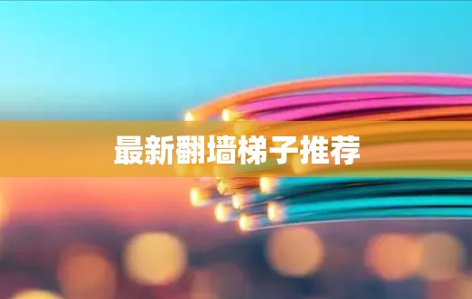 最新翻墙梯子推荐 最新翻墙梯子推荐