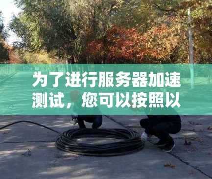 为了进行服务器加速测试，您可以按照以下步骤操作