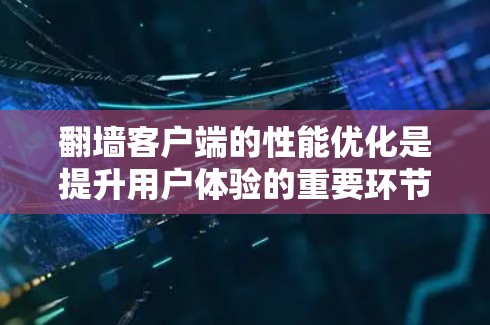 翻墙客户端的性能优化是提升用户体验的重要环节。以下是一些优化技巧，帮助你更好地配置和管理这些客户端