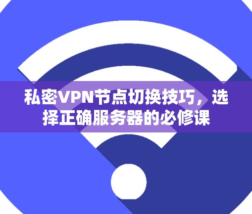 私密VPN节点切换技巧，选择正确服务器的必修课