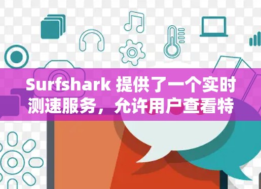 Surfshark 提供了一个实时测速服务，允许用户查看特定节点的网络环境。以下是一些<strong>全球网络</strong>的测速数据，供参考
