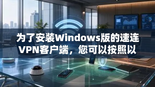 为了安装Windows版的速连<strong>VPN客户端</strong>，您可以按照以下步骤进行