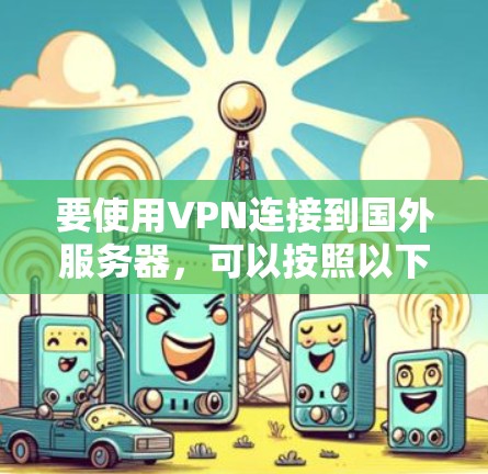 要使用VPN连接到国外服务器，可以按照以下步骤操作